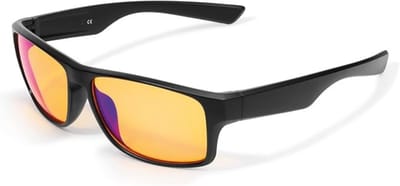 QORA® Blauw Licht Bril - Computerbril - Blue Light Glasses - Blauw Licht Filter Bril - Beeldschermbril - Unisex - Transparant - Game bril - Bril tegen vermoeide ogen - Bril computer/tv schermen - Zwart - 7cm x 17cm x 7cm