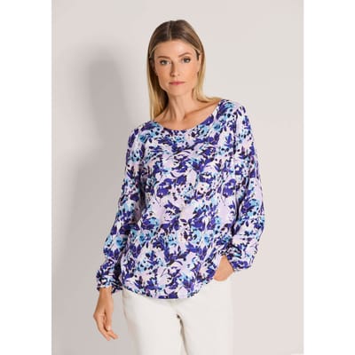 Blouse - sering / paars / gedess. - Gr. 19 van Goldner Fashion
