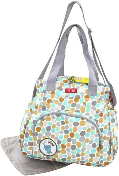 Luiertas Baby - Verzorgingstas Babytas - Baby Benodigdheden - Ruim Ontwerp - 30 x 30 cm - Beige Blauw