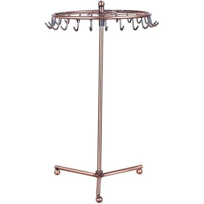 Draaibare oorbellen sieradenhouder ijzer 23 haken afneembare oorbellen rek ketting armbanden display standaard plank organizer goud