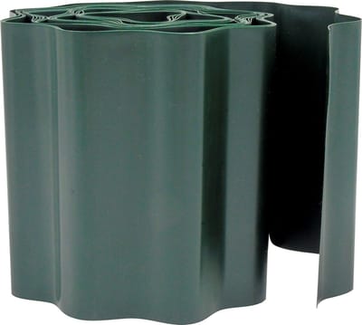 Pakket van 2x stuks kunststof borderranden / grasranden / perkranden groen - 9 meter x 15 centimeter hoog