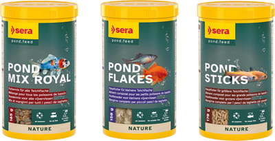 Sera Bundle Pond Flakes + Pond Sticks + Pond Mix Royal 1.000ML