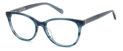 Fossil FOS 7203 Striped teal 53/17/140 WOMAN Brilmonturen
