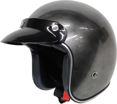 Redbike RB-759 retro jethelm scratched | Donker Grijs | Maat XS