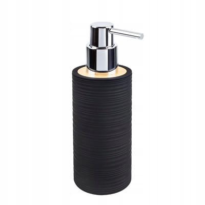 Merkloos Bamboe Zeepdispenser Zwart 300ml