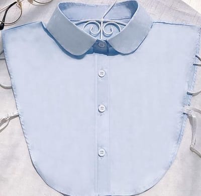 Finnacle - Losse puntkraag lichtblauw - Blouse kraag - Blousekraag - Kraagje - Nep Blouse | Licht blauw - zacht blauw - baby blauw | punt | Verstelbaar | DH collection