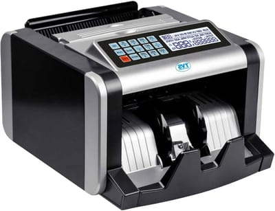 Valuta Telmachine - Geldteller Biljetten - Snel Geld Tellen - Detectie Valse Biljetten - 1000 Noten/Min - Zwart