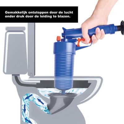 Borvat® Krachtige Luchtdruk Ontstopper – Herbruikbare Afvoerreiniger – Hoge Druk Ontstoppingspomp voor Toilet en Gootsteen