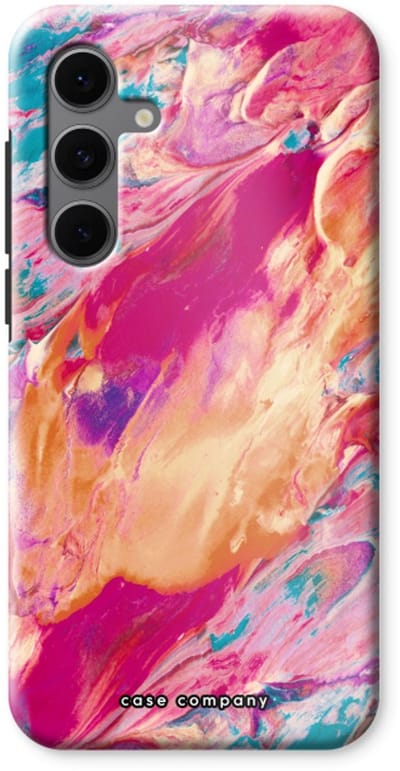 Case Company® - Hoesje geschikt voor Samsung Galaxy S24 FE hoesje - Pastel Echoes - Tough Case - Maximale Bescherming alle Kanten en Schermrand