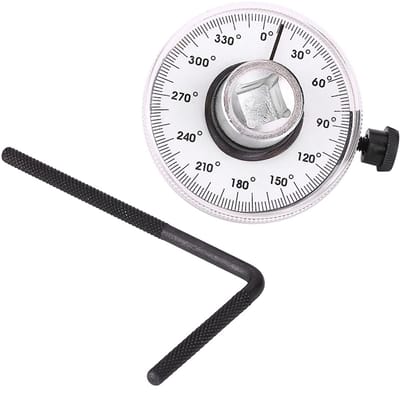 Dailygoods- Hoekmomentmeter Verstelbaar - 1/2 Inch Aandrijfhoek - Torsiesleutel - 360 Graden Schaal - Nauwkeurige Meting - Flexibele Arm - Torsiemeter