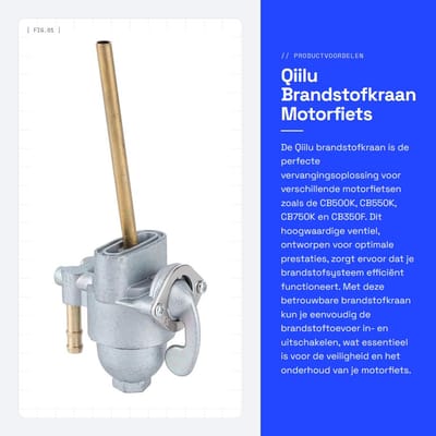 Dailygoods- Brandstofkraan Vervangingsklep - Motorbrandstofkraan - Tap On/Off - Geschikt voor CB500K/CB550K/CB750K - Schokbestendig - Duurzaam ontwerp - Brandstoftap