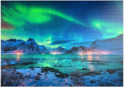 Legpuzzel 1000 Stukjes - Landschap Puzzel - Ontspannen Vrije Tijd - Hoge Resolutie Print - 1000 Stukjes - Groen Blauw Paars