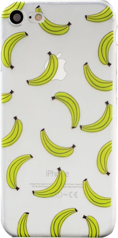 Peachy Doorzichtig banaan hoesje geschikt voor iPhone 7 8 SE 2020 SE 2022 case fruit cover