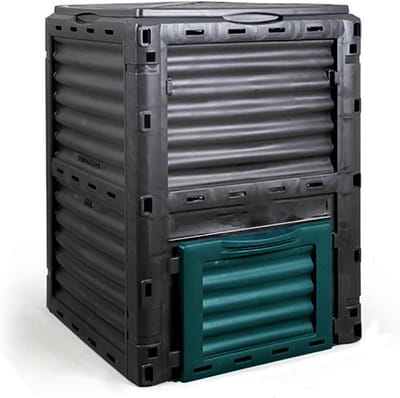 300L grote compostbak voor tuin patio snel werkende allseason outdoor compostbak met deksel 80 gallon capaciteit (groen)
