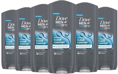 Dove Men+Care Clean Comfort Douchegel - 6 x 400 ml - Voordeelverpakking