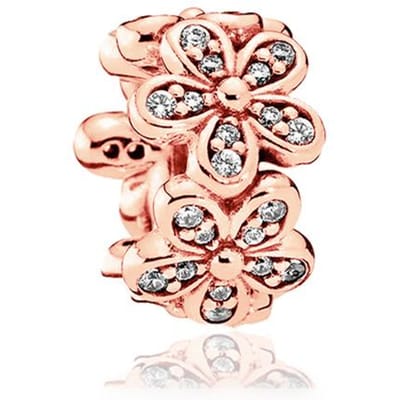 Nieuwe Sprankelende Roségoud Vergulde Clip Bedels Kralen Passend op Originele Slang Armband Ketting Kralen Voor Diy Sieraden Dames Sieraden Cadeau beige