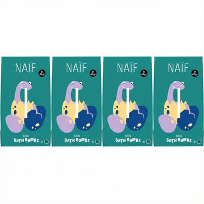 Naïf - Bruisbal - Multipack - Kids 3+ - Natuurlijke Kleurstoffen - Zonder SLES en Microplastics - 4x (3x40gr)