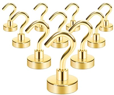 Magnetische haken 10 kg - goud - extra sterke haak - ideaal voor koelkast - ShopVlot