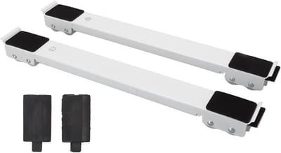 Wasmachine Roller Beugel - Apparaat Roller Onderstel - Meubels Verplaatsen - Uitschuifbaar Heavy Duty - 300KG Draaglast - Wit