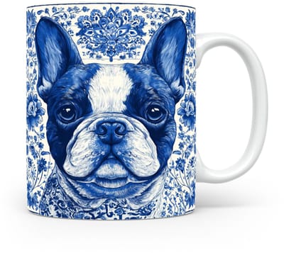 Mok French Bulldog Beker voor koffie of tas voor thee, cadeau voor dierenliefhebbers, moeder, vader, collega, vriend, vriendin, kantoor, opa, oma, hond, kerst, sinterklaas, verjaardag