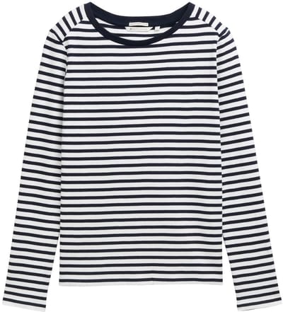 Tom Tailor Denim - Shirt met lange mouwen en streepmotief - Maat XXL - navy white stripe