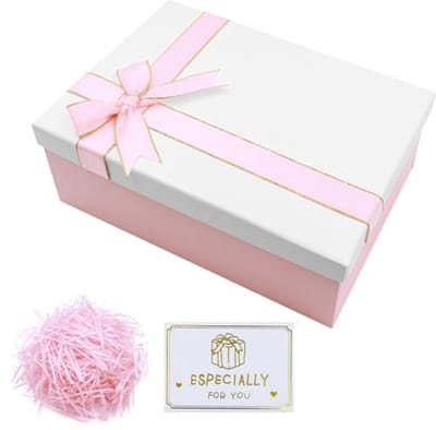 Geschenkdoos met deksel - 25x18x8,5 cm - Voor Verjaardag, Bruiloft, Valentijnsdag en Kerstmis