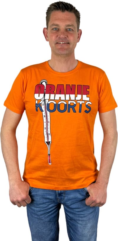 Oranje Heren T-Shirt - Oranje Koorts -  Voor Koningsdag - Holland - Formule 1 - EK/WK Voetbal - Maat XL