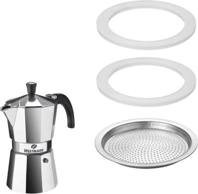 Silicone Ring Set 2 + Filter Voor Espresso Maker 6 Tassen Brasilia Westmark 2462 228e