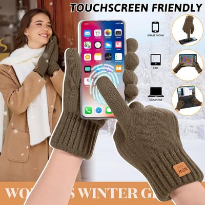 Dikke Gevoerde Thermische Winterhandschoenen voor Dames met Touchscreen