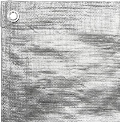 Stevig Afdekzeil - Beschermhoes Waterdicht - Universeel Gebruik - UV Bestendig - 4 x 5 Meter - Zilver Groen