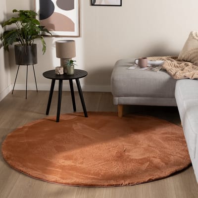 NATURL. Rond laagpolig vloerkleed - Cozy Terracotta - Ø 100cm