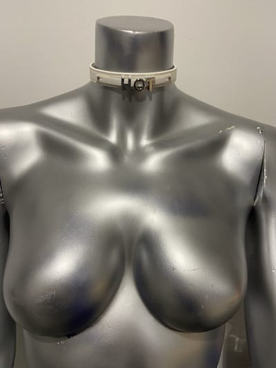 COLLARWHITEHOT40CM – Power Escorts Witte Halsband HOT