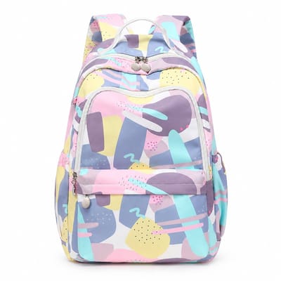 VHV-Schooltas voor Meisjes - Grote Schoolrugzak voor Basisschool en Middelbare School - Ergonomische Rugzak met Grote Capaciteit - Academische Stijl - Paars - Duurzame Dagrugzak