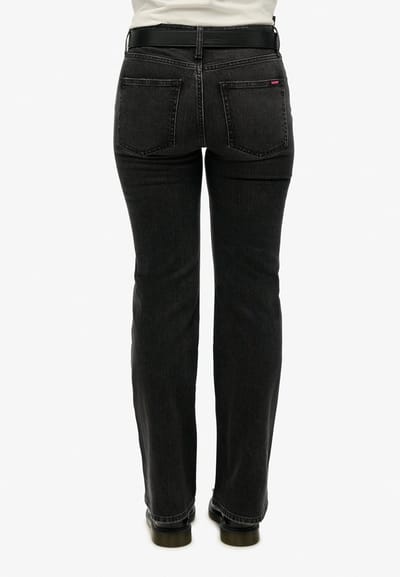 Superdry - Slimfit jeans met middelhoge taille en wijduitlopende pijpen - Dames - Jeans