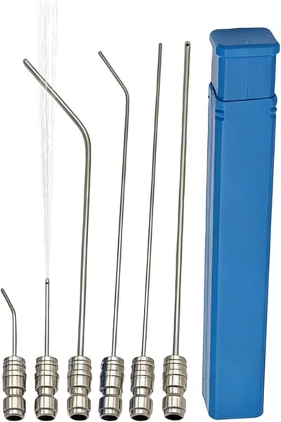 Hogedrukreiniger Mondstuk - Reinigingsset Sproeiers - Buiten Reinigen - Roestvrij Staal - 6 Stuks - Zilverkleurig