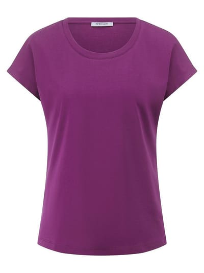 Shirt ronde hals Van Peter Hahn pink