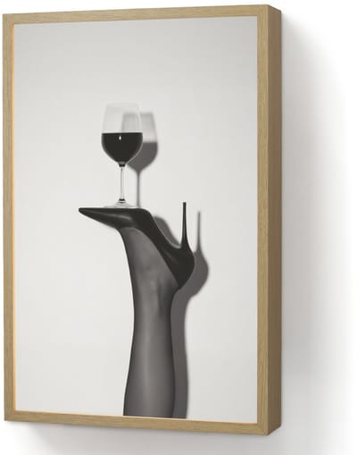 Wandlamp 40x60 cm - Oplaadbaar - Hak - Wijn - Minimalistisch - Zwart - Wandlampen binnen woonkamer - Slaapkamer lamp - Decoratieve nachtlamp - Vloerlamp draadloos