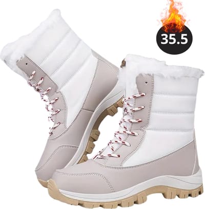 Nivard Snowboots - Sneeuwschoenen - Sneeuwboots - Dames - Wintersport - Ski - Skischoenen - Lichtgrijs - 35.5 - Laarzen