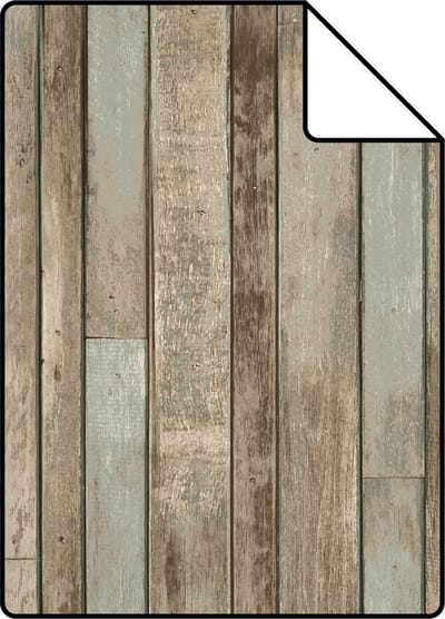 Proefstaal ESTAhome behang sloophout vergrijsd blauw - 26.5 x 21 cm - 138812-S