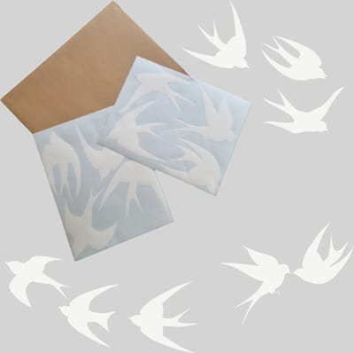 Zelfklevende raamstickers vogels Zwaluwen – 8-delig – Permanente raamdecoratie voor binnen en buiten