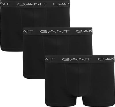 Gant Boxershorts Trunk 3-Pack Zwart - Maat M - Heren