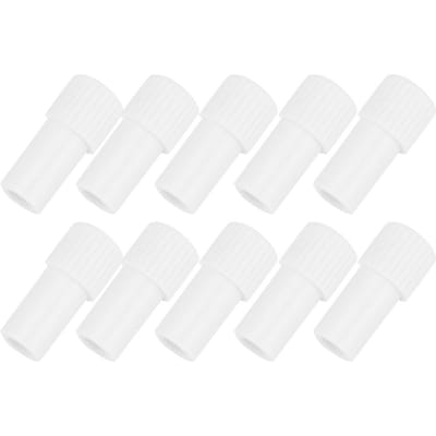 10pcs Dental Saliva Suction Ejector Strong to Weak Tube Converter Connector Adapter11mm to 6.5mm white