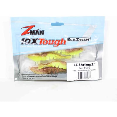 Zman Zacht kunstaas Shrimpz 3,5 inch 4/pak Sexy Penny (1468) white