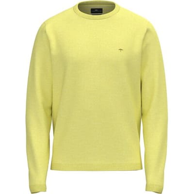 Fynch-Hatton Trui O-Neck Light Air Cotton Pale Yellow / male