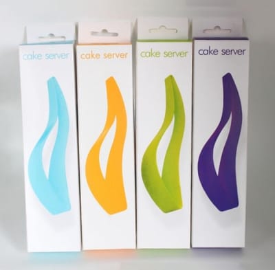 2 Stuks Perfect Cake Server - Taartspatel 2 in 1 Snijd en Serveer - Okergeel
