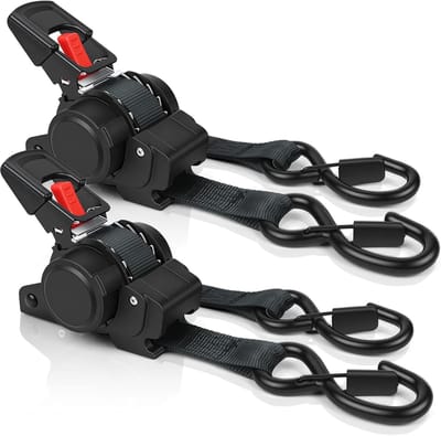 Omgoods - Retractable Lashing Straps met Ratchet Sluiting - 2 Stuks