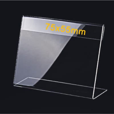 Porte-cartes de visite en acrylique de qualité supérieure en forme de L, résistant aux rayures, robuste et durable, pour cartes de visite gray