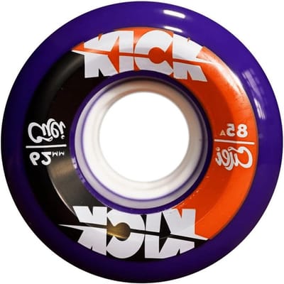 Skateboard Wielen - Kick Wielen - Skaten en Tricks - Optimale Grip Duurzaamheid - 62 mm 85A - Paars Oranje Zwart