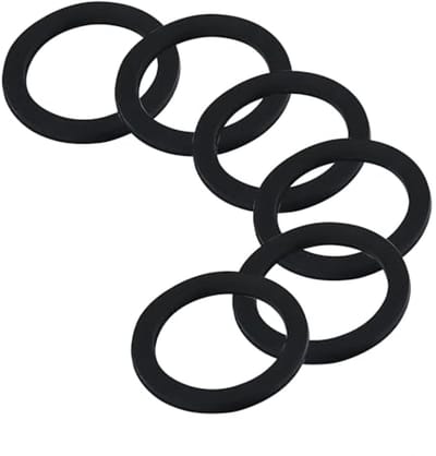 6 Stuks Platte Rubber O-Ringen, Waterdichte Seals Geschikt voor Afvoerbuizen, OD 54mm, ID 40mm, Ideaal voor Sanitair en Loodgieterwerk