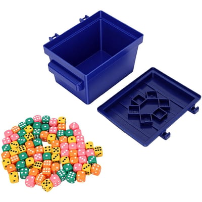 75 Stuks Plastic Gekleurde Dobbelstenen Plezier 2 4 Persoons Dobbelspel voor Bijeenkomsten Feesten Familie Spellen